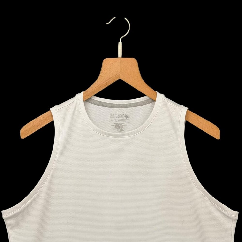 Reel Legends Freeline Performance White Sleeveless Tank Top Size LP
